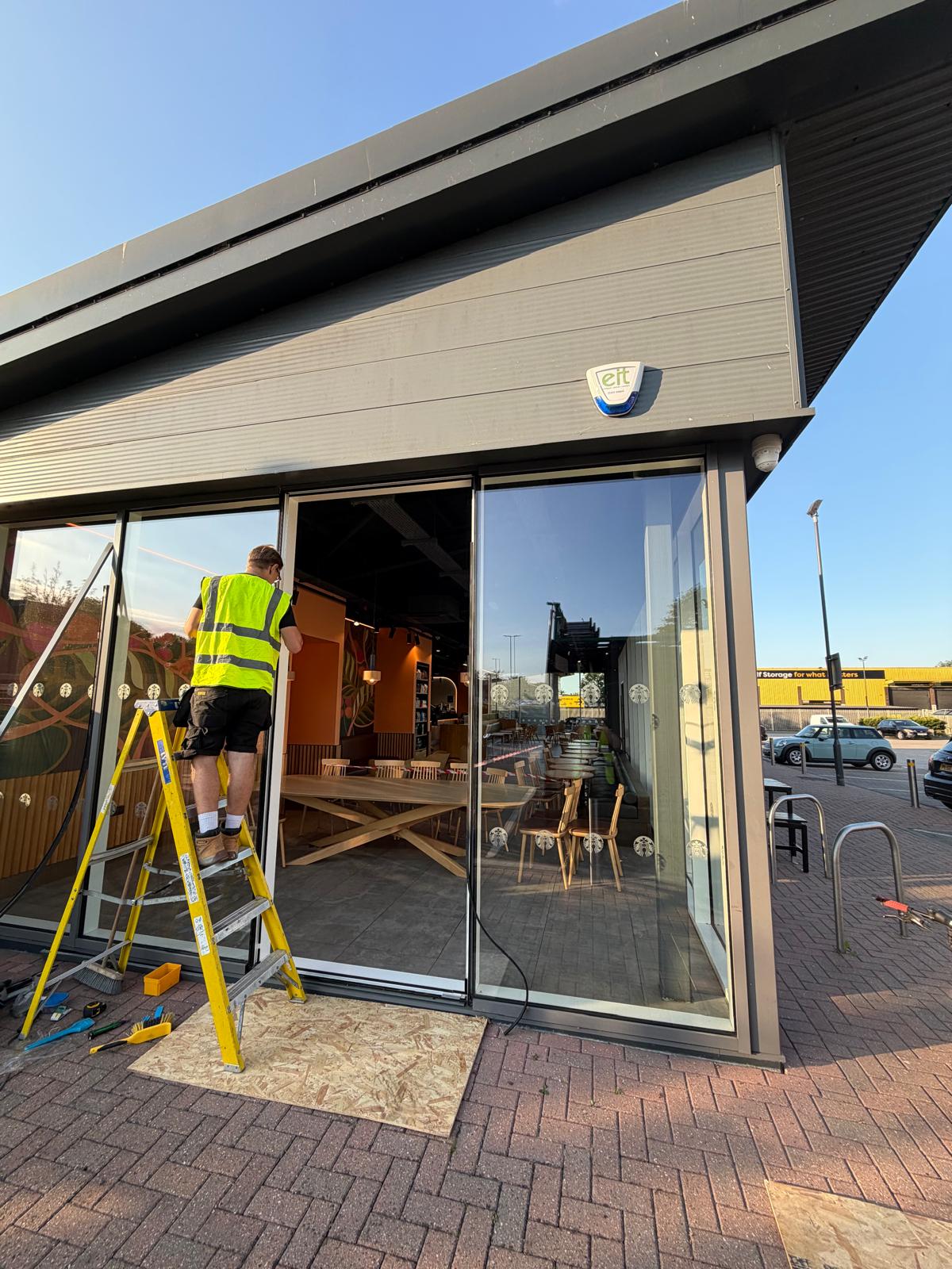 Commercial glass replacement project